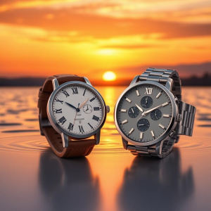 Day & Date Men’s Stylish Analog Watch Combo Faux Leather Strap Watch (Pack of 2)